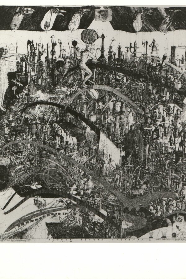 Dušan Kállay, Radošť Antona Stonáčka, lept, 1981 60x50 cm 	autor foto: Ladislav Sternmüller